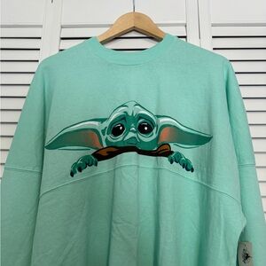 NEW Disney Star Wars The Mandalorian Spirit Jersey XL Mint Green Long Sleeve